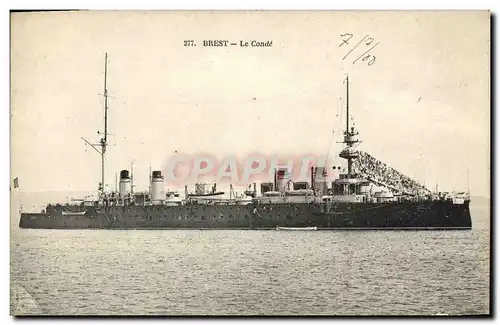 Cartes postales Bateau Guerre Brest Le Conde