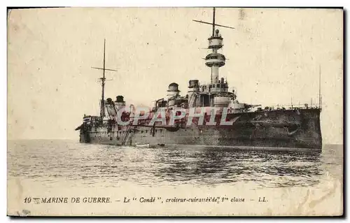 Ansichtskarte AK Bateau Guerre Marine De Guerre Le Conde croiseur Cuirasse de 1ere classe
