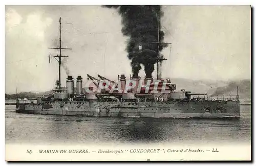 Ansichtskarte AK Bateau Guerre Marine De Guerre Dreadnoughts Condorcet Cuirasse d Escadre