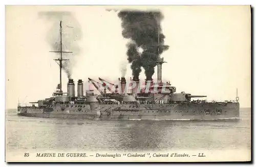 Cartes postales Bateau Guerre Marine De Guerre Dreadnoughts Condorcet Cuirasse d Escadre