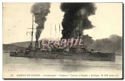 Cartes postales Bateau Guerre Marine De Guerre Dreadnoughts Condorcet Cuirasse a turbines