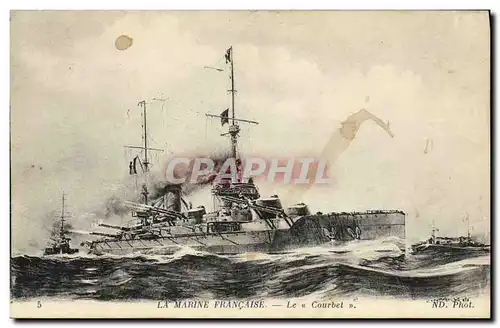 Ansichtskarte AK Bateau Guerre La Marine Francaise Le Courbet