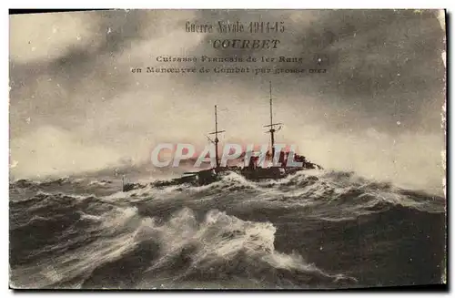 Ansichtskarte AK Bateau Guerre Courbet Cuirasse Francais de 1er rang