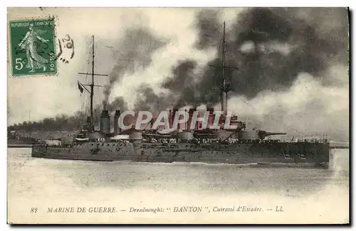 Ansichtskarte AK Bateau Guerre Marina De Guerre Le Danton Dreadnoughts Cuirasse d escadre