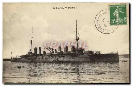 Ansichtskarte AK Bateau Guerre Le Cuirasse Danton