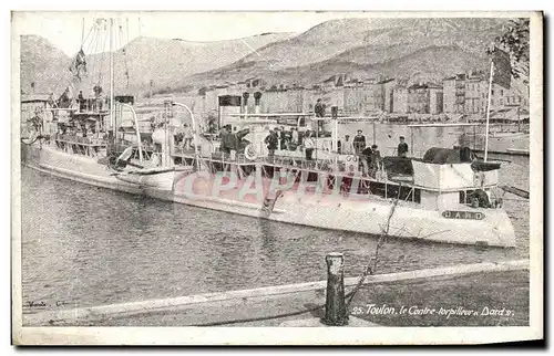 Cartes postales Bateau Guerre Toulon le Contre Torpilleurs Dard