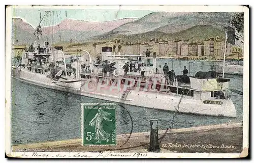 Cartes postales Bateau Guerre Toulon le Contre Torpilleurs Dard