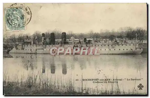 Cartes postales Bateau Guerre Rochefort Sur Mer Arsenal Le Davoust Croiseur en reserve