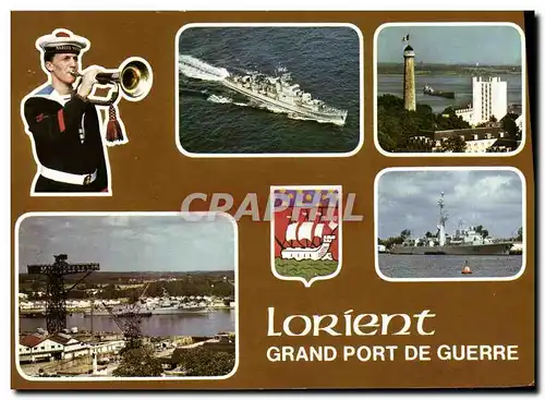 Cartes postales moderne Bateau Guerre Lorient Grand Port De Guerre