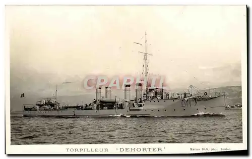 Cartes postales moderne Bateau Guerre Torpilleur Dehorter