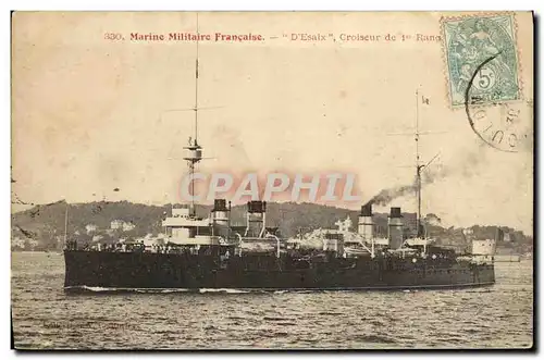 Cartes postales Bateau Guerre Le Desaix Croiseur Cuirasse de 1ere classe