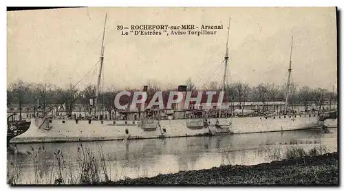 Ansichtskarte AK Bateau Guerre Rochefort Sur Mer Arsenal Le D Estrees Aviso torpilleur