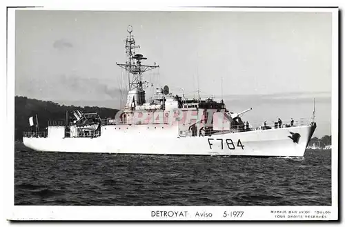 Cartes postales moderne Bateau Guerre Detroyat Aviso 1977