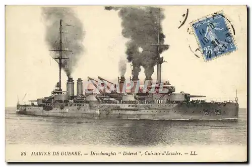 Ansichtskarte AK Bateau Guerre Marine De Guerre Dreadnoughts Diderot Cuirasse d escadre