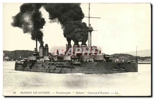 Ansichtskarte AK Bateau Guerre Marine De Guerre Dreadnoughts Diderot Cuirasse d escadre