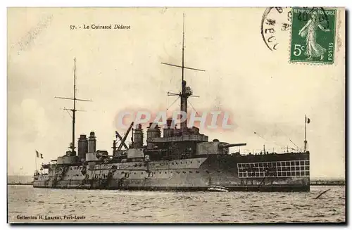 Cartes postales Bateau Guerre Le Cuirasse Diderot