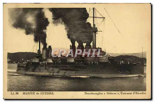 Ansichtskarte AK Bateau Guerre Marine de Guerre Dreanoughts Diderot