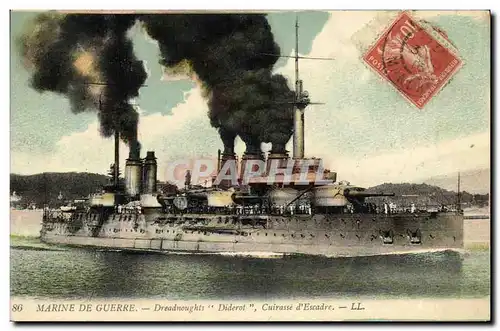 Ansichtskarte AK Bateau Guerre Marine De Guerre Dreadnoughts Diderot