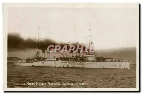 Cartes postales Bateau Guerre Marine Militaire Francaise Cuirasse Diderot