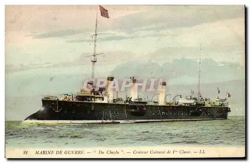 Ansichtskarte AK Bateau Guerre Marine De Guerre Du Chayla Croiseur Cuirasse de 1ere classe