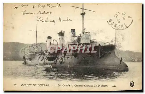 Ansichtskarte AK Bateau Guerre Marine De Guerre Du Chayla Croiseur Cuirasse de 2eme classe