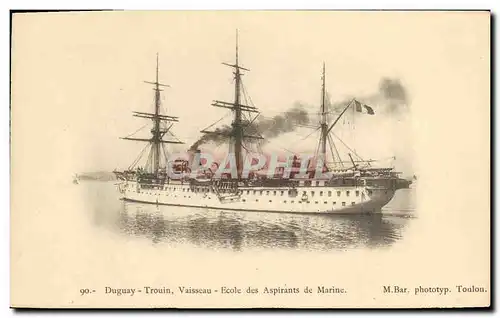 Cartes postales Bateau Guerre Duguay Trouin Visseau Ecole des Aspirants de Marine