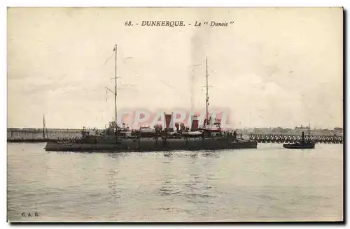 Cartes postales Bateau Guerre Dunkerque Le Dunois