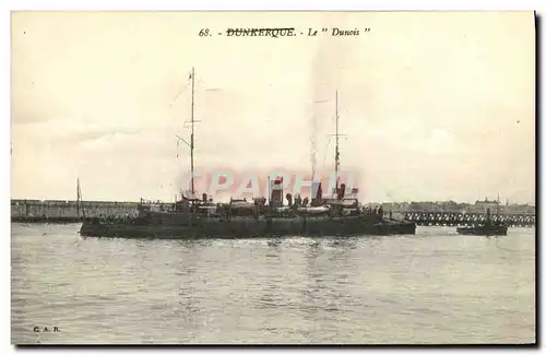 Cartes postales Bateau Guerre Dunkerque Le Dunois