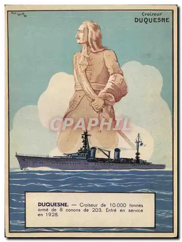 Ansichtskarte AK Bateau Guerre Duquesne Croiseur