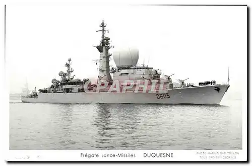 Cartes postales moderne Bateau Guerre Fregate Lance Missiles Duquesne