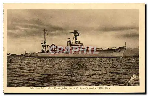 Cartes postales Bateau Guerre Marine Militaire Francaise Le Croiseur Cuirasse Dupleix