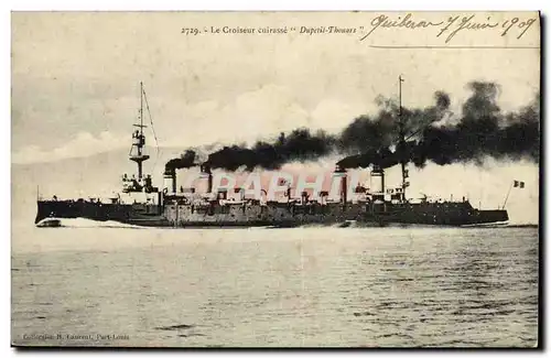 Cartes postales Bateau Guerre Le Croiseur Cuirasse Dupetit Thouars