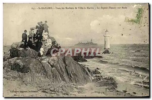 Ansichtskarte AK Bateau Guerre St Nazaire Dans les Rochers Ville es Martin Le Dupetit Thouars sur rade