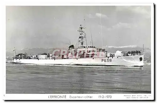 Cartes postales moderne Bateau Guerre L Effronte Escorteur Cotier 1973