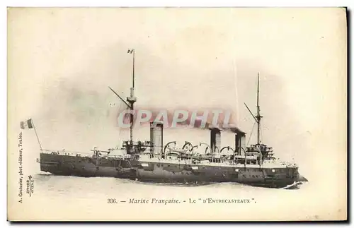 Ansichtskarte AK Bateau Guerre Marine Francaise Le D Entrecasteaux