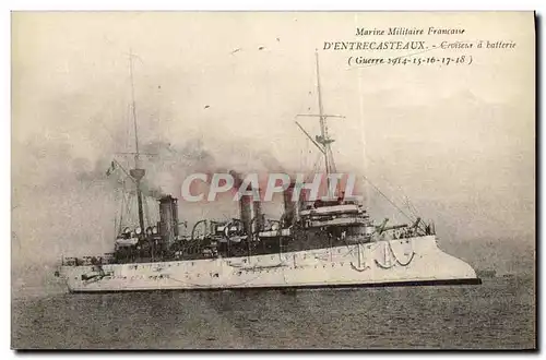 Cartes postales Bateau Guerre Marine Francaise Le D Entrecasteaux Croiseur a batterie