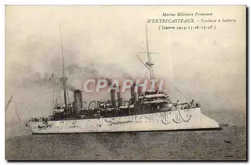 Ansichtskarte AK Bateau Guerre Marine Francaise Le D Entrecasteaux Croiseur batterie