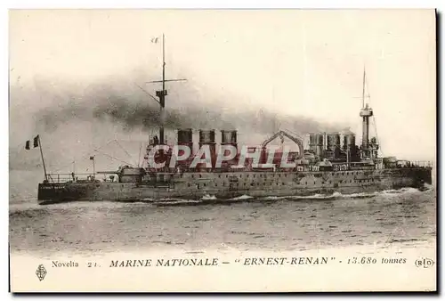 Ansichtskarte AK Bateau Guerre Marine Nationale Ernest Renan