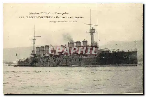 Ansichtskarte AK Bateau Guerre L Ernest Renan Marine Militaire Francaise Croisseur Cuirasse