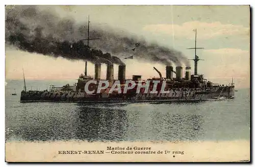 Cartes postales Bateau Guerre Marine De Guerre Ernest Renan Croiseur Corsaire