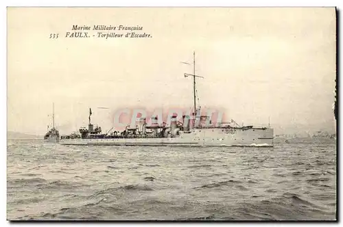 Ansichtskarte AK Bateau Guerre Marine Nationale Faulx Contre Torpilleur