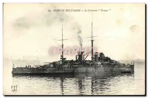 Cartes postales Bateau Guerre Marine Militaire Le Cuirasse France