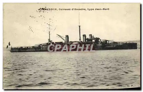 Cartes postales Bateau Guerre Cuirasse d Escadre type Jean Bart