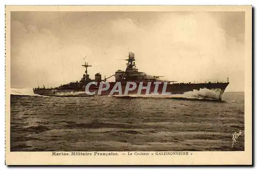 Cartes postales Bateau Guerre Marine Militaire Francaise Le Croiseur Galissonniere