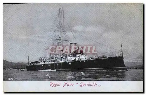 Cartes postales Bateau Guerre Regia Nava Garibaldi