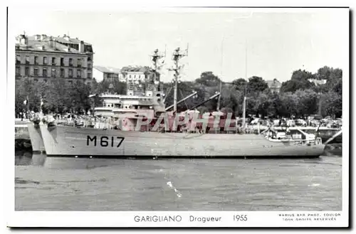 Cartes postales moderne Bateau Guerre Garigliano Dragueur 1955