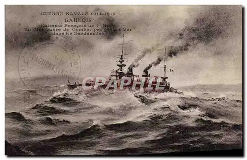 Ansichtskarte AK Bateau Guerre Guerre Navale Gaulois Cuirasse francais de 1er rang