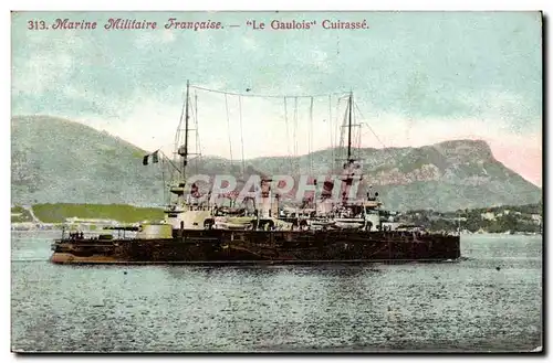 Cartes postales Bateau Guerre Marine Militaire Francaise Gaulois Cuirasse