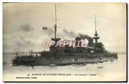 Ansichtskarte AK Bateau Guerre Marine Militaire Francaise Gaulois Cuirasse