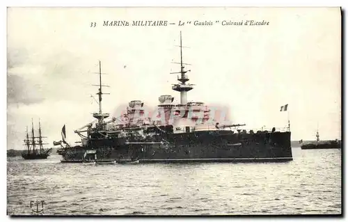 Ansichtskarte AK Bateau Guerre Marine Militaire Le Gaulois Cuirasse d Escadre